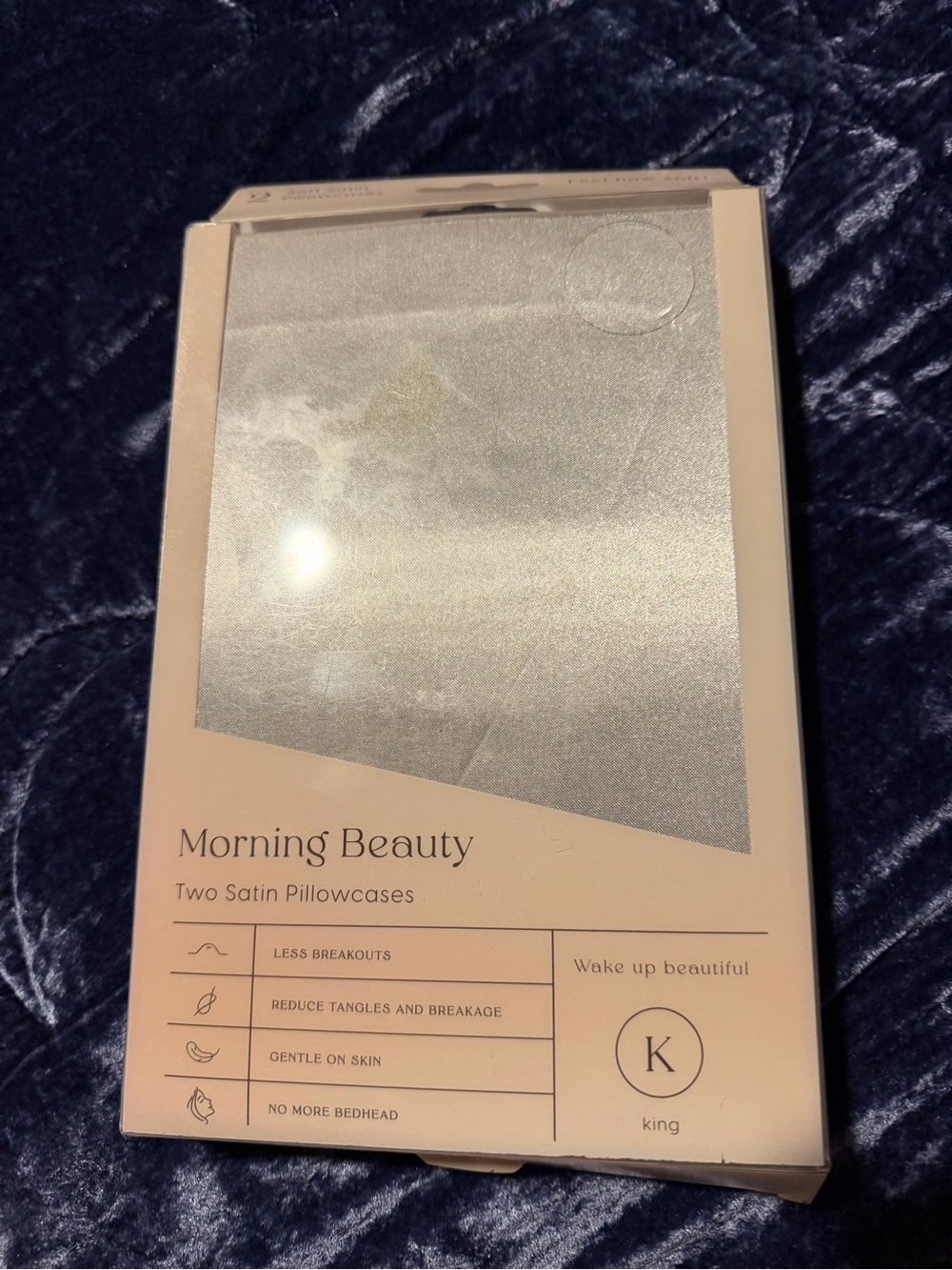 Morning Beauty Satin Pillowcases in Shimmering Silver